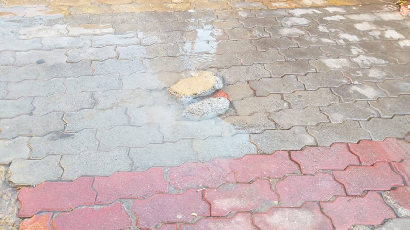 असी जगन्नाथ मंदिर मार्ग पर बर्बाद हो रहा पानी