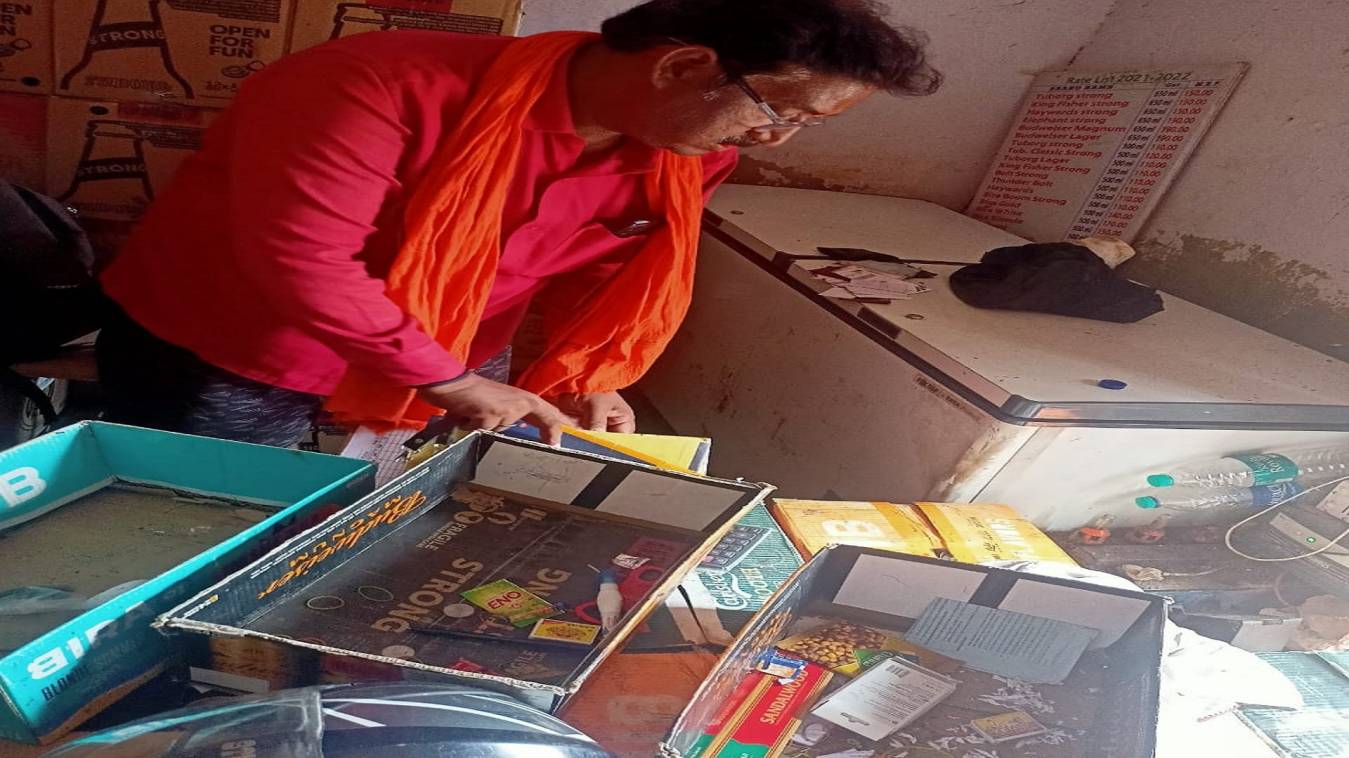 बियर की दुकान से नगदी सहित 1 लाख की चोरी..