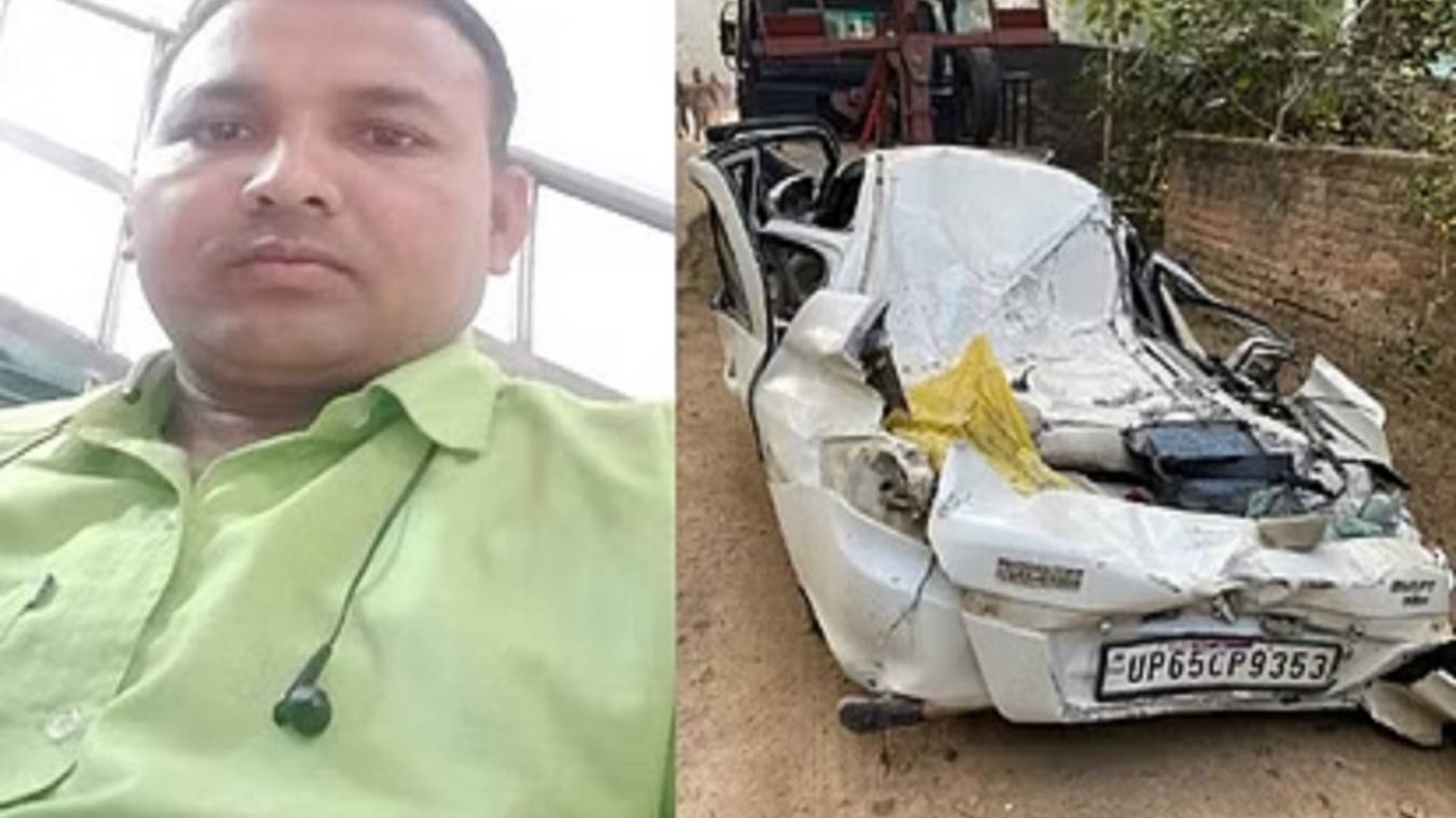 वाराणसी में तेज रफ्तार ट्रक कार पर पलटी, चालक की दबकर दर्दनाक मौत