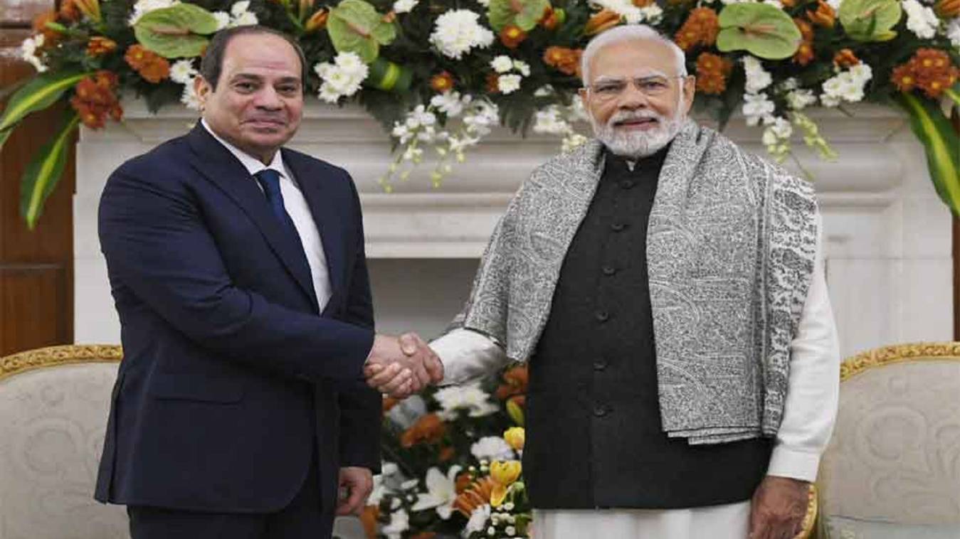 पीएम मोदी और मिस्त्र के राष्ट्रपति की हुई बैठक, भारत- मिस्त्र मिलकर करेंगे काम 