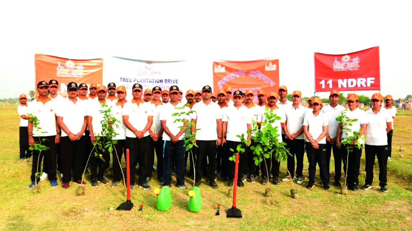 एनडीआरएफ ने चलाया पौधरोपण अभियान