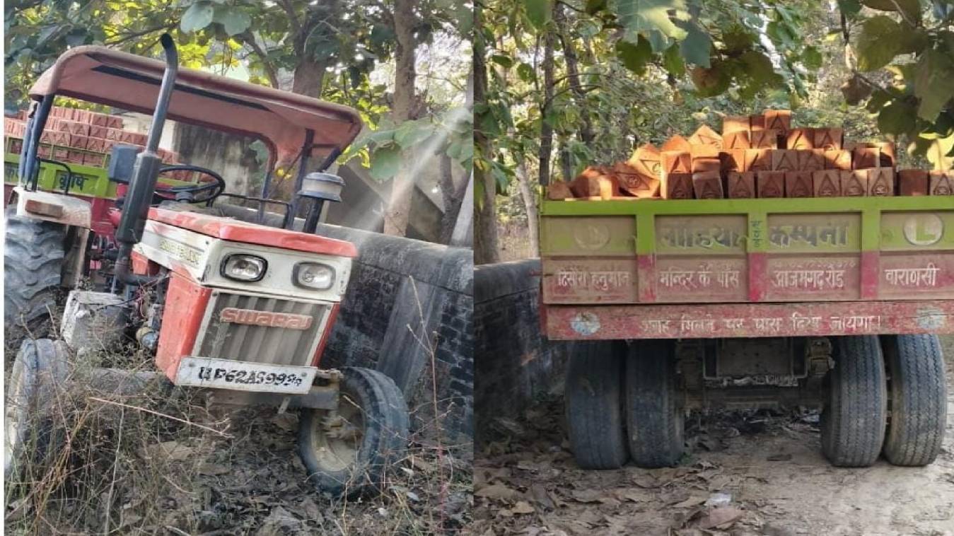 चोलापुर में ईंट लेकर जा रहे ट्रैक्टर ने मारी टक्कर, युवक की मौत