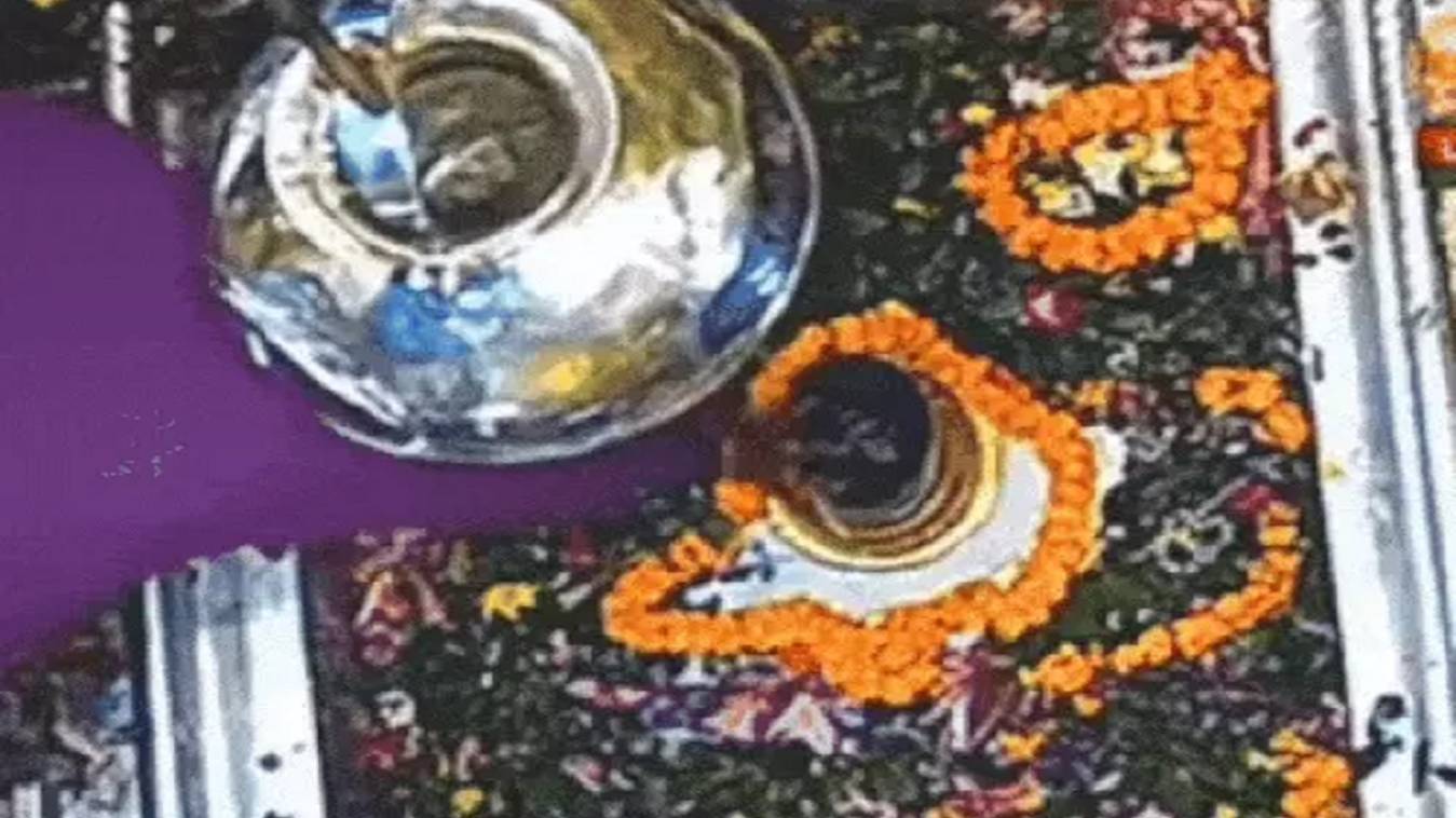 काशी विश्वनाथ मंदिर गर्भगृह के अरघे में गिरी महिला, Video वायरल