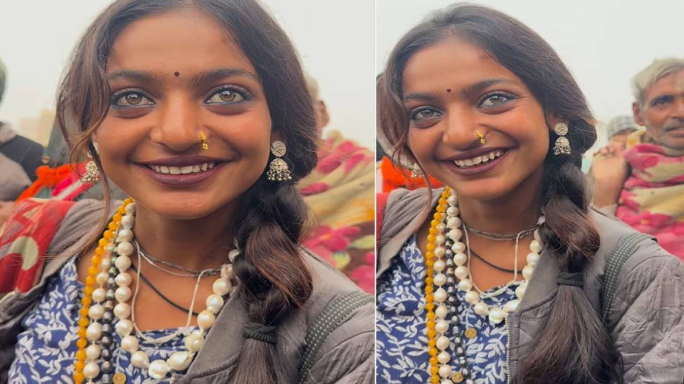 महाकुंभ में माला बेचने वाली नीली आंखों  वाली लड़की का हर कोई दीवाना, लोग पूछने लगे इंस्टाग्राम अकाउंट