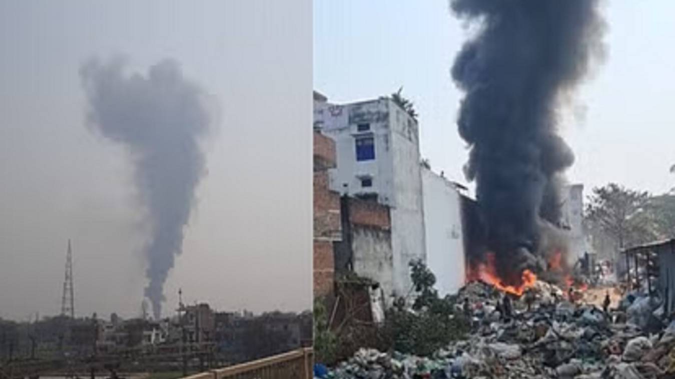 कबाड़ के गोदाम में लगी आग, फायर ब्रिगेड ने पाया काबू