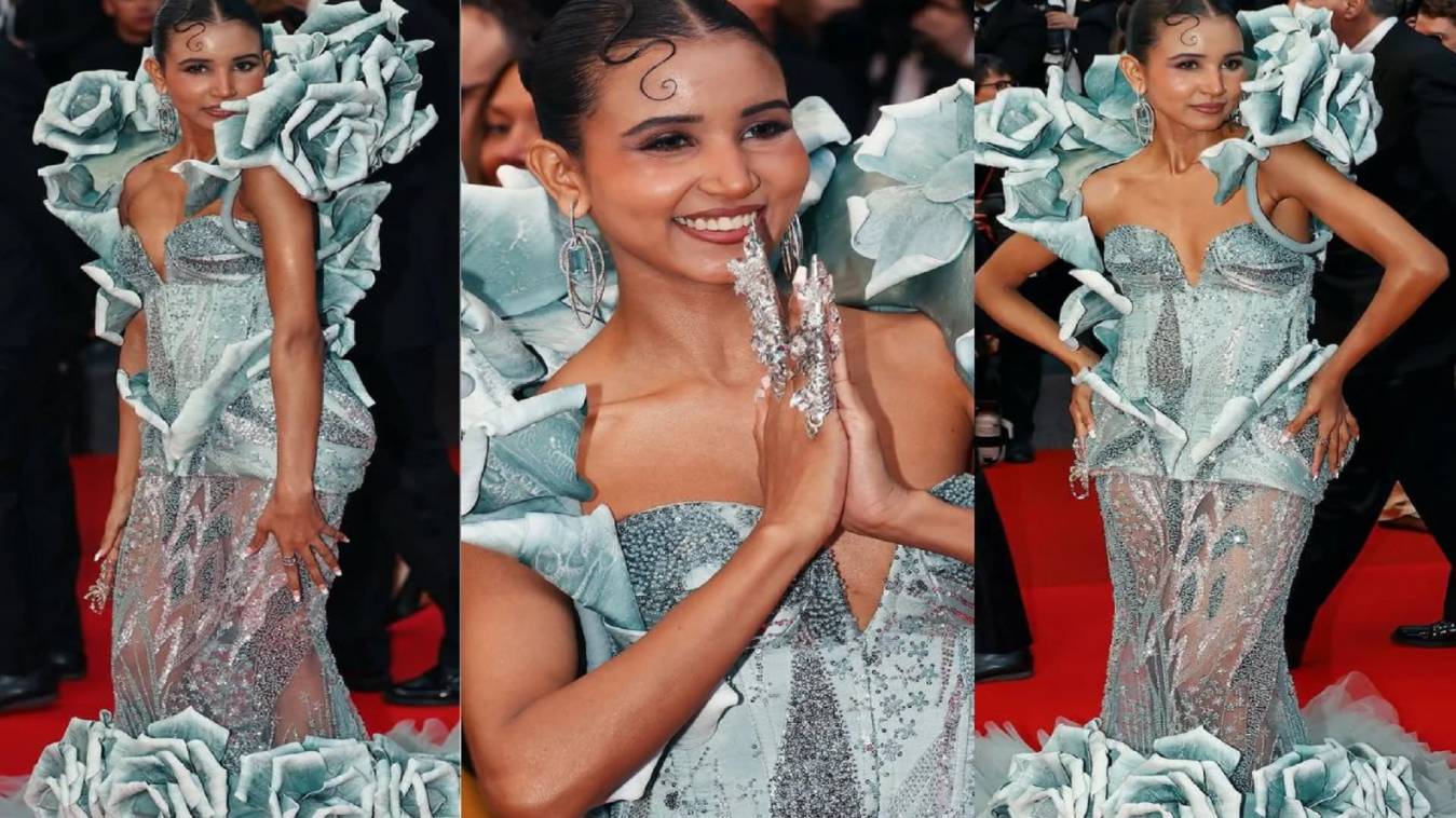 कान्स के रेड कार्पेट पर एक बार फिर छाईं दिल्ली की नैंसी त्यागी, खुद से डिजाइन किया सिल्वर गाउन