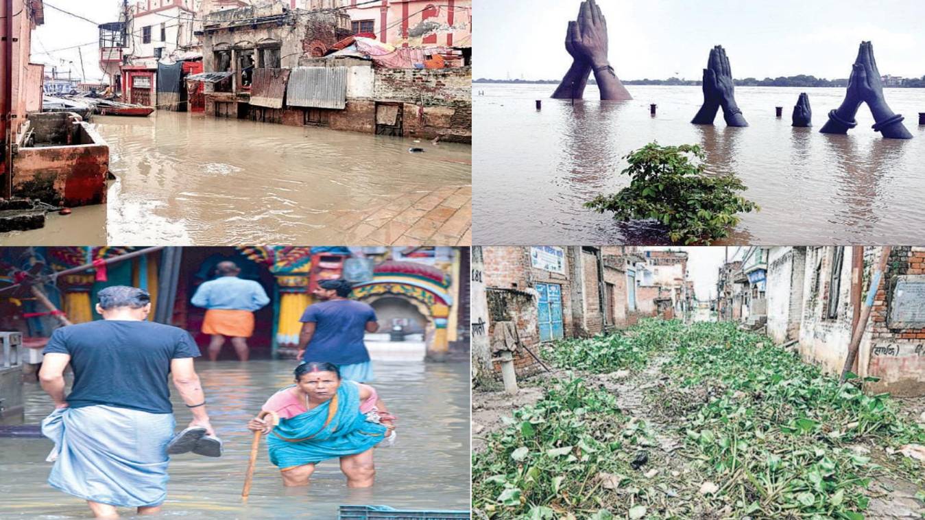 छह दिन के बाद खतरा बिंदु से नीचे आईं गंगा, लोगों ने लीं राहत की सांस