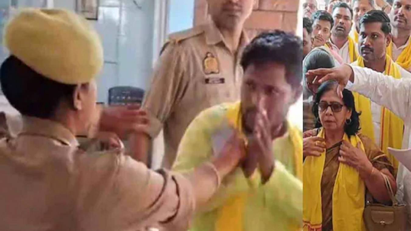 गाजीपुर में सुभासपा कार्यकर्ता और महिला कॉन्स्टेबल में भिड़ंत, थप्पड़ से मचा हंगामा