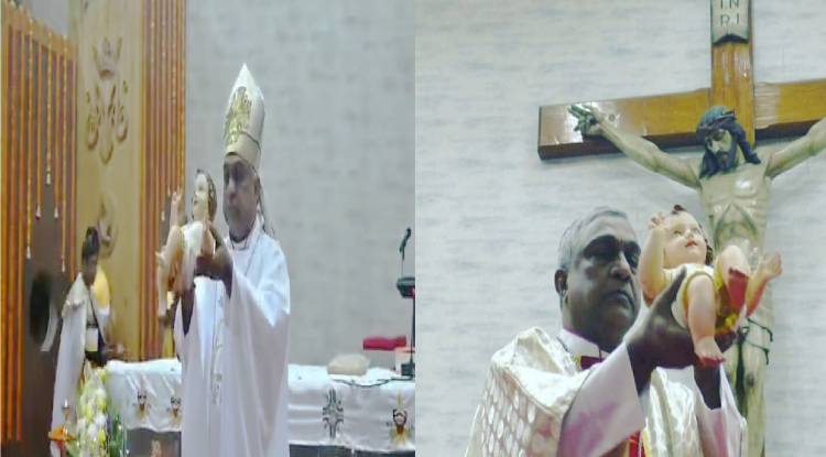 काशी के गिरजाघरों में गूंजा "मैरी क्रिसमस", सजाई गई प्रभु यीशु की झांकी