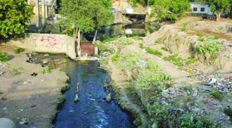मात्र ढाई मीटर में सिमट कर रह गई है असि नदी