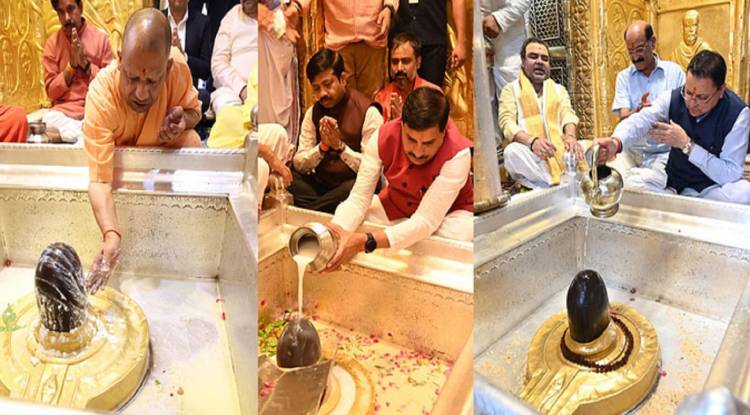 सीएम योगी, मोहन यादव और पुष्कर सिंह धामी ने बाबा विश्वनाथ का लिया आशीर्वाद, काल भैरव मंदिर में टेका मत्था
