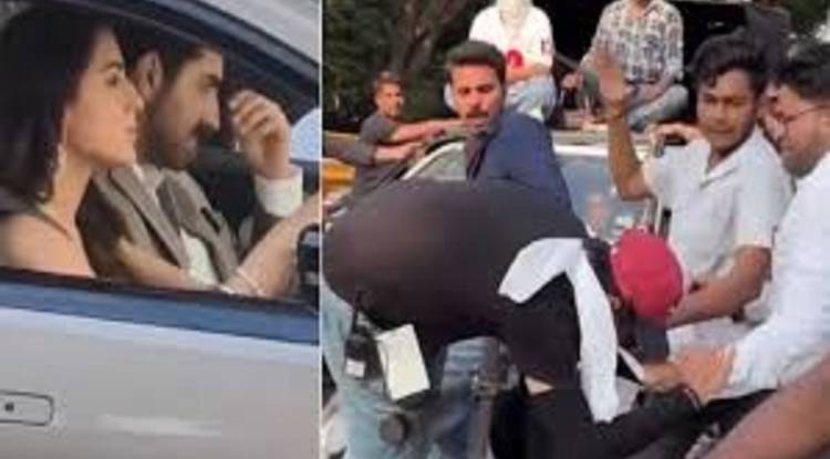 प्रयागराज में आयुष्मान-सारा की फिल्म की शूटिंग में बवाल, क्रू मेंबर से मारपीट का वीडियो वायरल