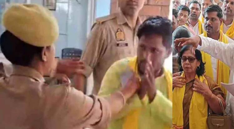 गाजीपुर में सुभासपा कार्यकर्ता और महिला कॉन्स्टेबल में भिड़ंत, थप्पड़ से मचा हंगामा