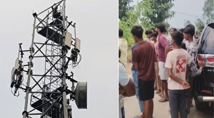 पत्नी से विवाद के बाद युवक मोबाइल टावर पर चढ़ा, गांव में मची अफरा-तफरी