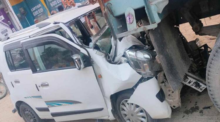 वाराणसी में भीषण सड़क हादसा: खड़े ट्रक में जा घुसी कार, एक की मौत, पांच घायल
