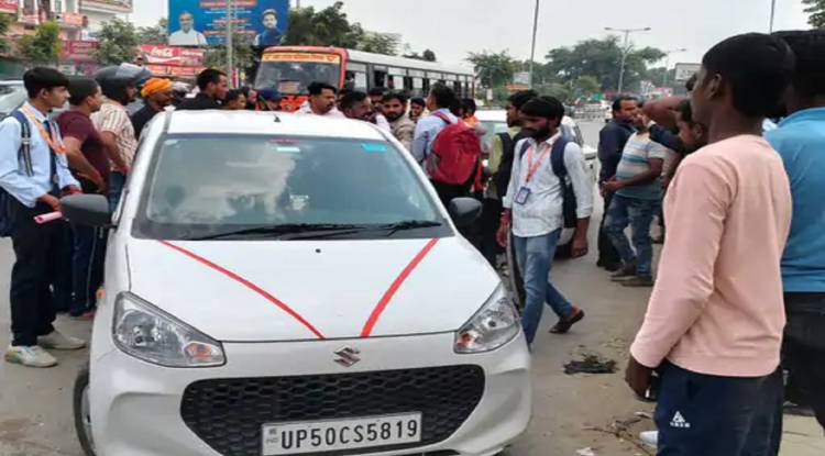 बाबतपुर नहर पुलिया पर दो कार सवारों में भिड़ंत, ओवरटेक को लेकर हुई मारपीट