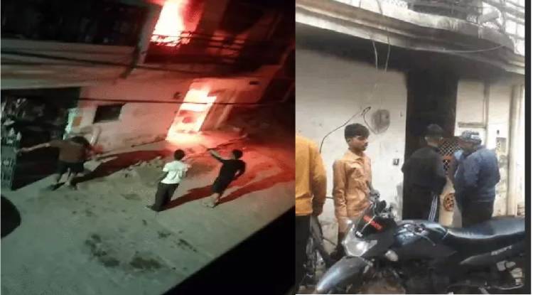 प्रयागराज में भीषण आग: पिता की मौत, मां-बेटी की हालत गंभीर