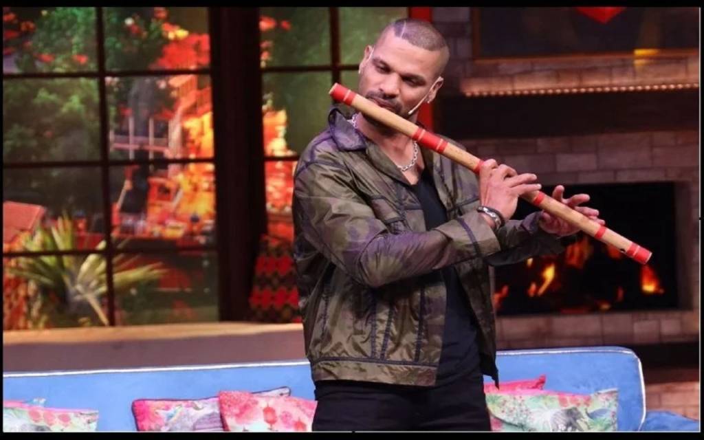 कपिल शर्मा शो में शिखर धवन की मधुर बांसुरी और पृथ्वी शॉ का दिखा शानदार रैप जलवा