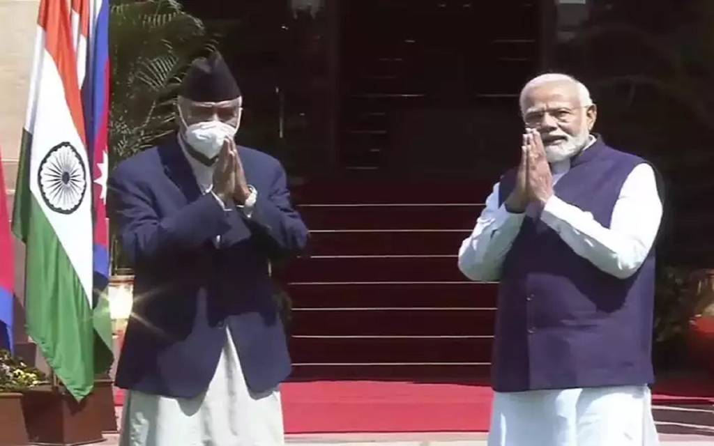 दिल्ली में नेपाली पीएम देउबा ने की पीएम मोदी से मुलाकात