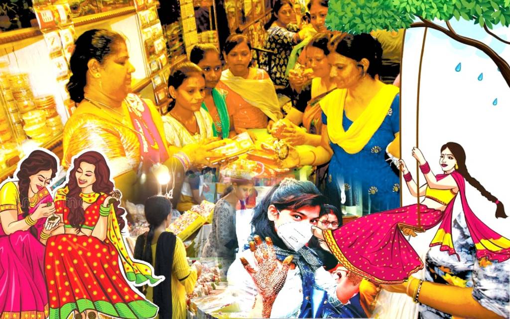 चूड़ियों की खनक से बाजार हुआ गुलजार