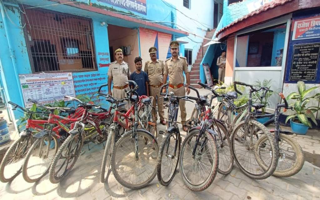 सायकिल चोर को लोहता पुलिस ने धर दबोचा