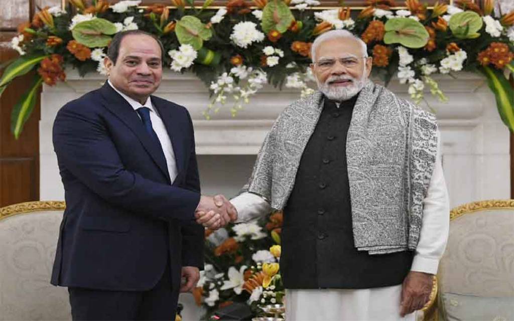 पीएम मोदी और मिस्त्र के राष्ट्रपति की हुई बैठक, भारत- मिस्त्र मिलकर करेंगे काम