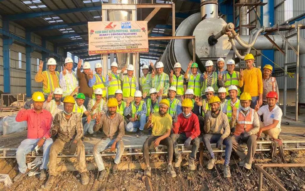 वाराणसी में रमना प्लांट का ट्रायल सफल, 200 टन घरेलू कचरे से बना 70 टन कोयला
