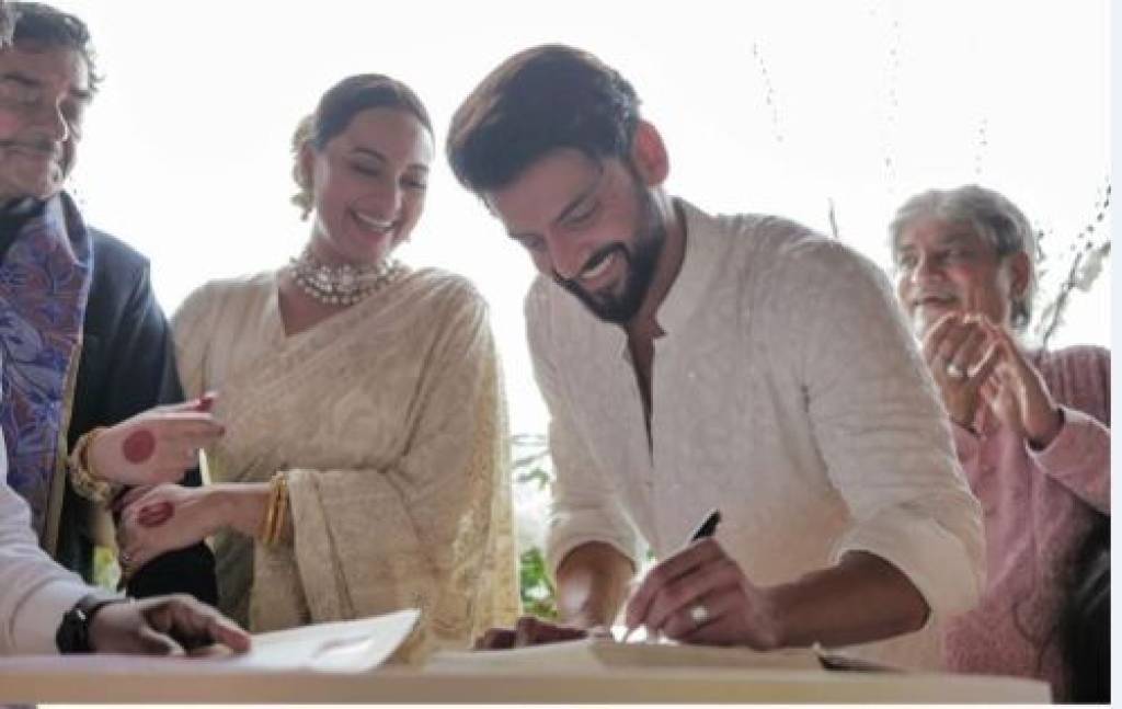 शादी के बंधन में बंधे सोनाक्षी सिन्हा और जहीर इकबाल, शेयर की तस्वीरें