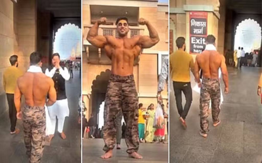 काशी विश्वनाथ मंदिर परिसर में बॉडी बिल्डर ने बनाई रील, सोशल मीडिया वायरल, छिड़ी जंग .....