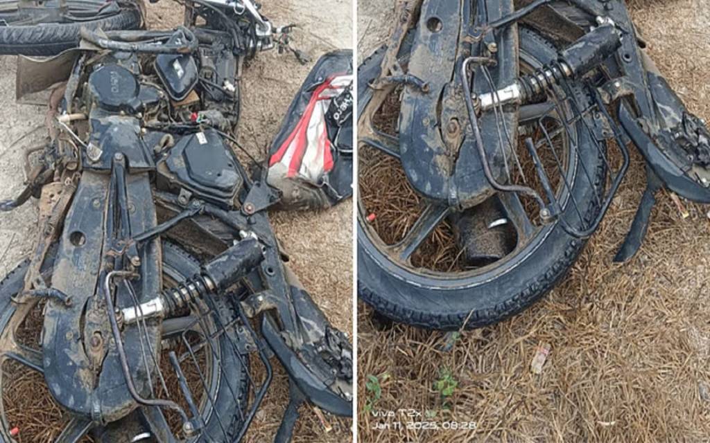 अज्ञात वाहन ने बाइक को मारी टक्कर, तीन की मौत