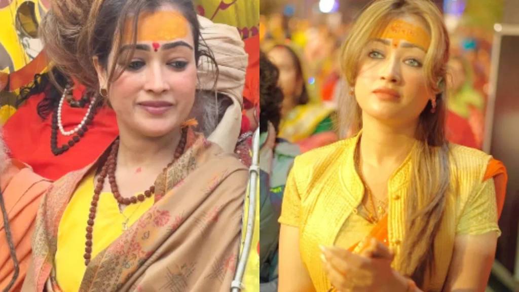 अखाड़े के साथ मॉडल हर्षा के अमृत स्नान पर भड़के संत