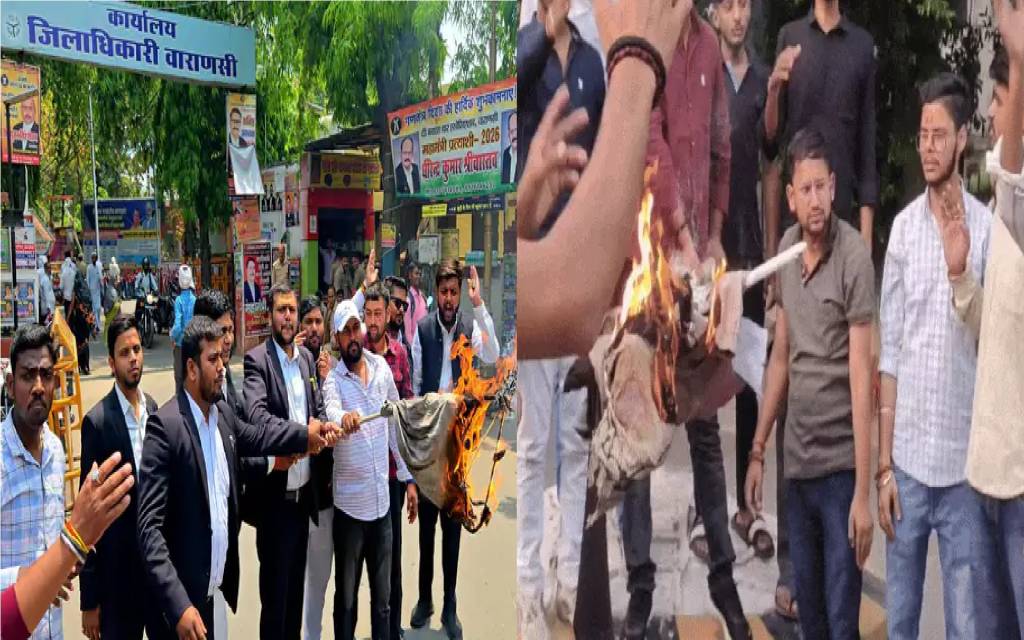 वाराणसी में अनुराग कश्यप के खिलाफ FIR दर्ज, वकीलों-छात्रों ने पुतला दहन कर जताया आक्रोश, कहा- यहां आएं तो हम बताएं ब्राह्मण क्या है?