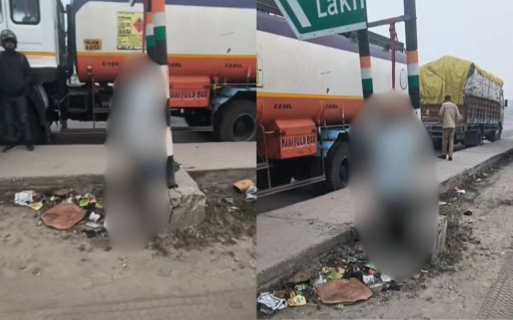 नेशनल हाईवे पर ग्रिल से लटकता मिला बुजुर्ग का शव, रोजगार की तलाश में आया था यूपी
