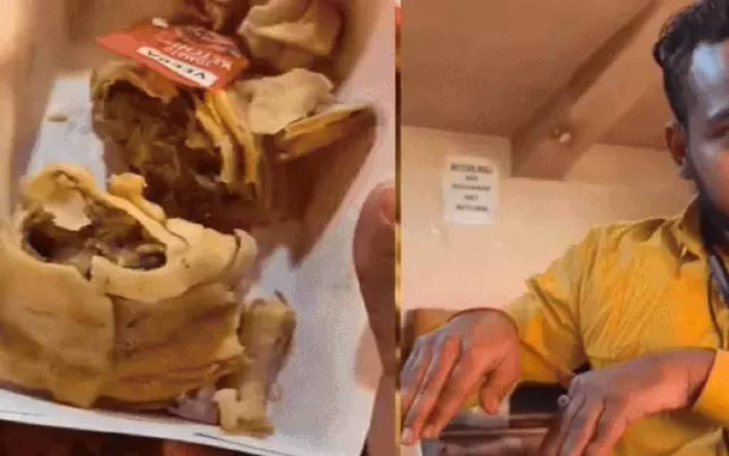 बनारस के आईपी विजया मॉल में खाने की गुणवत्ता पर सवाल, ग्राहक को परोसा गया बदबूदार समोसा